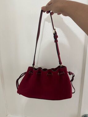 Madewell red Drawstring Shoulder Bag